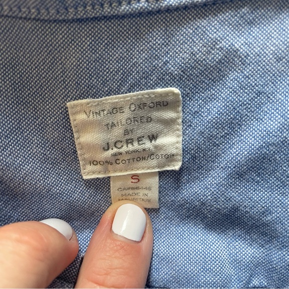 J. CREW Short Sleeve Oxford Shirt EUC - Picture 3 of 5